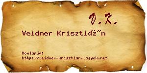 Veidner Krisztián névjegykártya